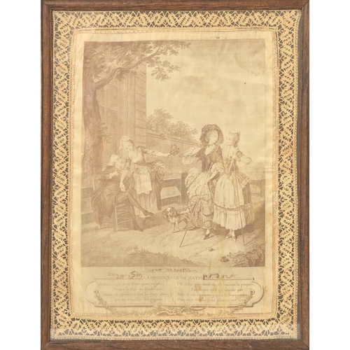 835 - Silk Printing. Charles Louis Lingée (1748-1819) after Sigmund Freudenberger (1745-1801) - La ... 