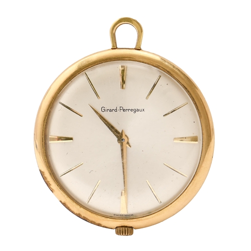 87 - A Girard-Perregaux gold plated pendant watch, No 2529978, 17-jewel movement in plain case, 39mm diam... 