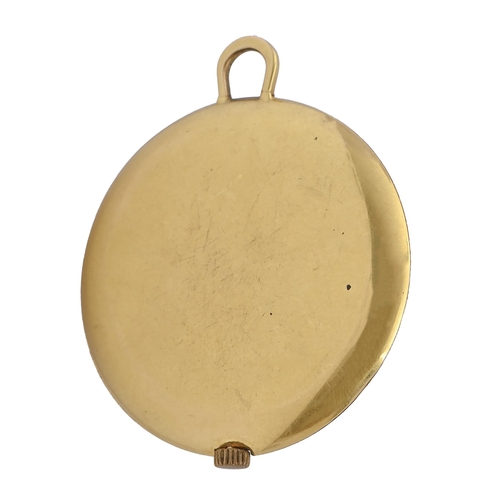 87 - A Girard-Perregaux gold plated pendant watch, No 2529978, 17-jewel movement in plain case, 39mm diam... 