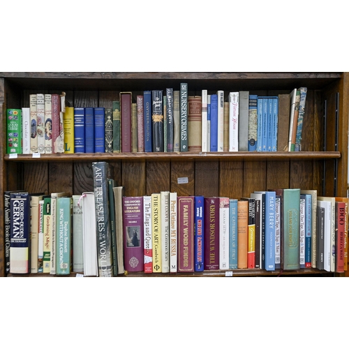 876 - Books. Eight shelves of general stock, 20th c, four volumes of Folio Society plays of Shakespeare, c... 