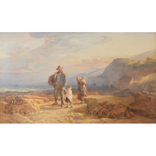 899 - John Henry Mole RI (1814-1886) - Going Home, signed and dated 1870, signed again, inscribed with the... 