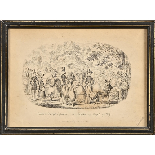 924 - George Cruickshank (1792-1878) - Satirical Subjects, including a scene in Kensington Gardens -or- Fa... 