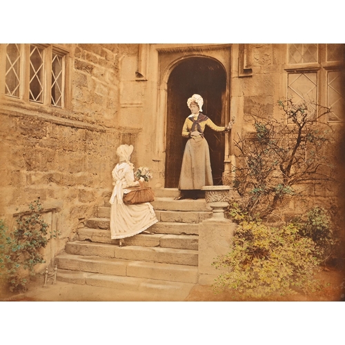 929 - Marion & Co, Photographers, late 19th century - The Flower Seller, albumen print, hand coloured,... 