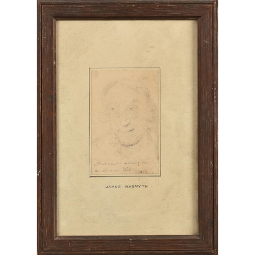 934 - James Nasmyth (1808-1890) - Portrait of Edward Manson, Auctioneer of Christie's, attributed mount, t... 