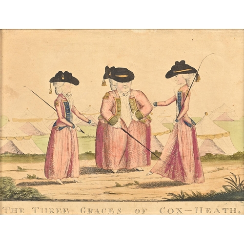 936 - Caricature. Matthias Darly (publisher; c. 1720-1780) - The Three Graces of Cox-Heath, [London, 1779]... 