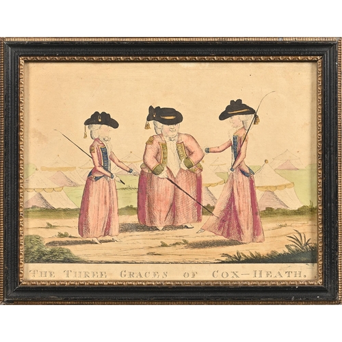 936 - Caricature. Matthias Darly (publisher; c. 1720-1780) - The Three Graces of Cox-Heath, [London, 1779]... 