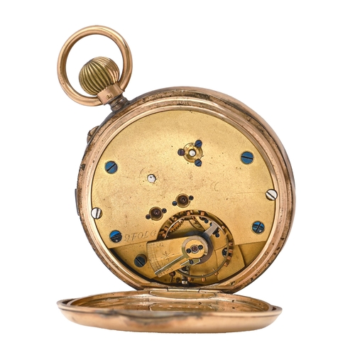 94 - A 9ct gold keyless lever watch, G Browne, Bingley, with three-quarter plate centre-seconds movement ... 