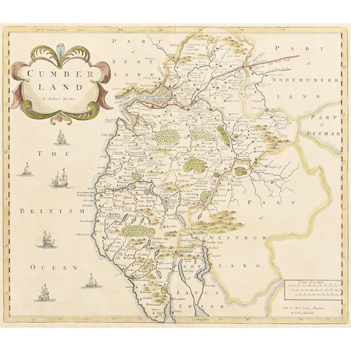 946 - Wales. William Kip (act. 1588-1635) after Christoper Saxton (c.1540-c.1610) - Denbighshire; Flintshi... 