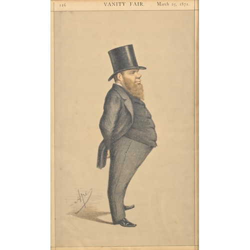 947 - Three Vanity Fair caricature prints and a reprint of W. G. Grace, 32.5 x 19.5cm and smaller (4)... 