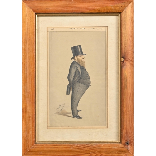 947 - Three Vanity Fair caricature prints and a reprint of W. G. Grace, 32.5 x 19.5cm and smaller (4)... 