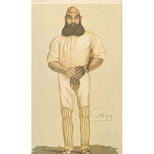 947 - Three Vanity Fair caricature prints and a reprint of W. G. Grace, 32.5 x 19.5cm and smaller (4)... 