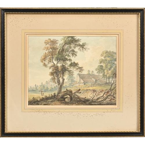 953 - Paul Sandby RA (1731-1809) - View of Charlton, near Woolwich, watercolour, 23 x 29.5cmProvenance: Co... 