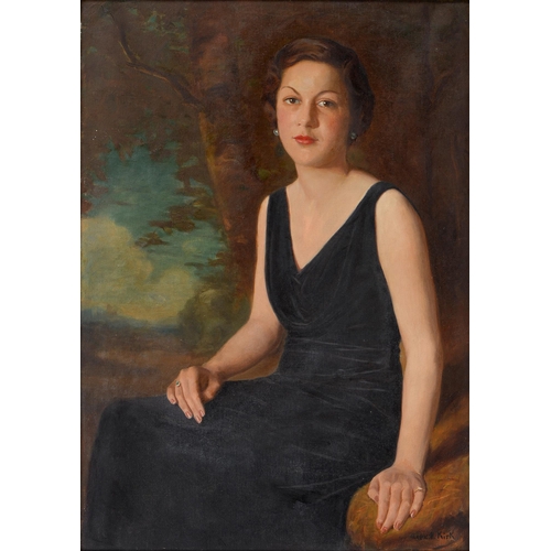 958 - Alexander Horace Kirk (1871-1950) - Portrait of Ethel, Lady Sykes, nee Liddell (1912-2006), three qu... 