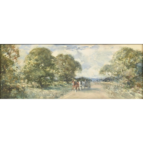 970 - British School, first half 20th c - Horse Drawn Cart, indistinctly signed ... Robertson, watercolour... 