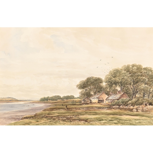 972 - James Orrock - On the River Witham, signed with initials, dated 1896 and inscribed, watercolour, 32.... 