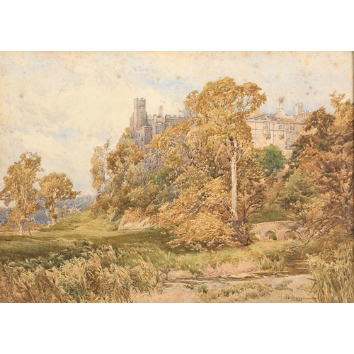 974 - George Hodgson (1847-1921) - Haddon Hall, signed, titled to verso, watercolour, 36 x 53.5cm... 