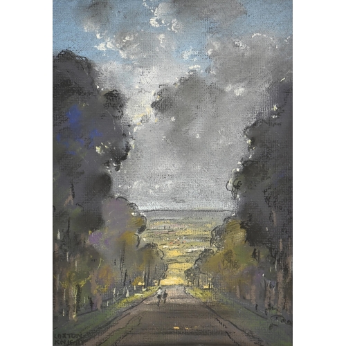 992 - Edward Loxton Knight RBA, RI (1905-1993) - The Avenue, signed, tempera and mixed media on board, 22.... 