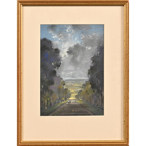 992 - Edward Loxton Knight RBA, RI (1905-1993) - The Avenue, signed, tempera and mixed media on board, 22.... 