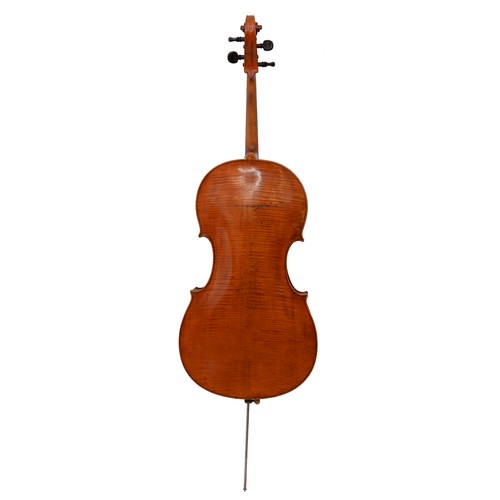 825 - A 'cello, 19th c, length of back 74cmProvenance: The present private owner, a local musician, has st... 