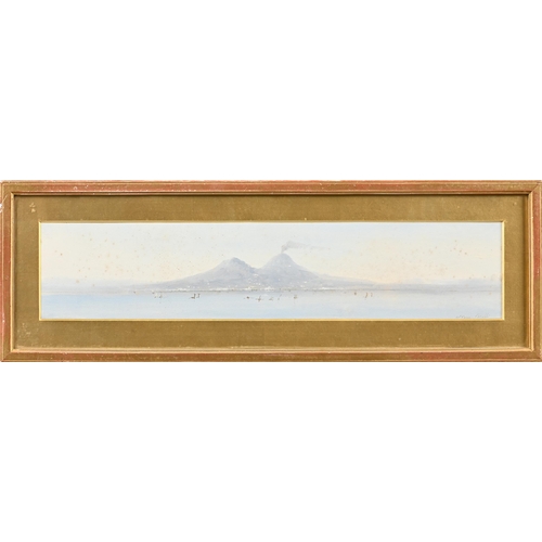 1002 - Rosa Corelli, 19th century - Capri; Mount Vesuvius from the Bay of Naples, a pair of Grand Tour pano... 