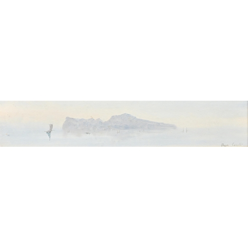 1002 - Rosa Corelli, 19th century - Capri; Mount Vesuvius from the Bay of Naples, a pair of Grand Tour pano... 