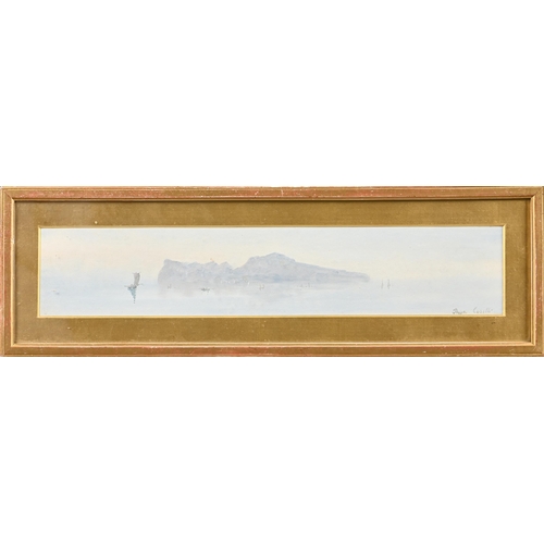 1002 - Rosa Corelli, 19th century - Capri; Mount Vesuvius from the Bay of Naples, a pair of Grand Tour pano... 