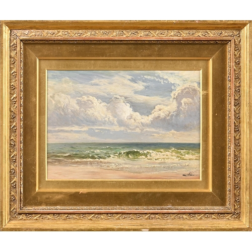 1004 - Sidney Richard Percy (1822-1886) - Coastal Landscape, signed, oil, 16.5 x 23.5cm