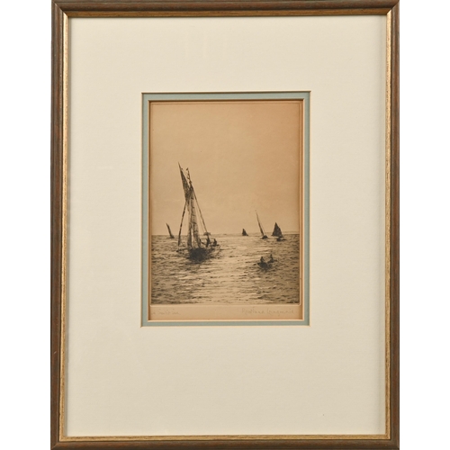 1010 - Lieutenant Rowland Langmaid RN, RA (1897-1956) - A Sunlit Sea, signed and titled in pencil, etching,... 