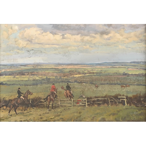 1012A - Neil Cawthorne (1936-2022) - Leicestershire Hunting Scene, signed, oil on canvas, 49 x 74.5cm... 