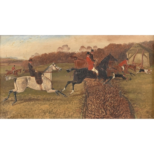 1020 - Sylvester Martin (1839-1912) - Prospect Road, Sharman's Cross, Solihull; another fox hunting scene, ... 