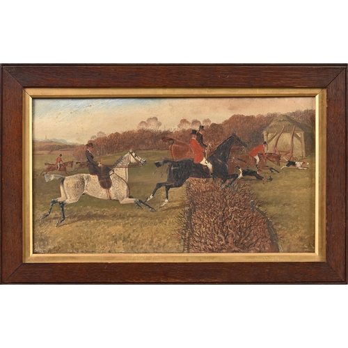 1020 - Sylvester Martin (1839-1912) - Prospect Road, Sharman's Cross, Solihull; another fox hunting scene, ... 