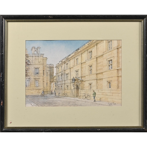 1040 - Seven miscellaneous prints of Trinity Hall, Cambridge, 19th century and later, mixed processes, the ... 