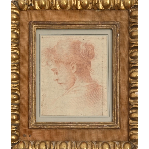 1051 - François Boucher (1703-1770) - Head of a Girl, red chalk on laid paper, 13 x 10.5cm... 