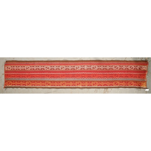 1075 - An Uzbek ghudjeri runner, 263 x 49cm