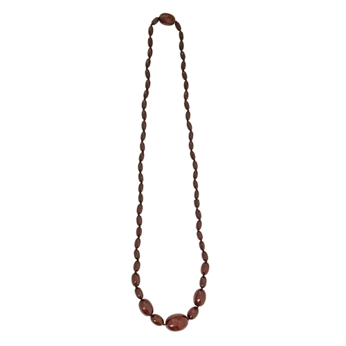 123 - A necklace of faturan beads, 58g