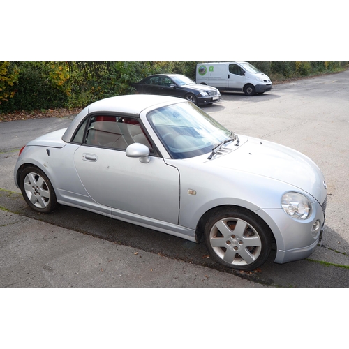 552 - Motor Car. 2005 Daihatsu Copen Cabriolet, NX55 GKF, 2 door, silver, petrol, manual, 659cc, first reg... 