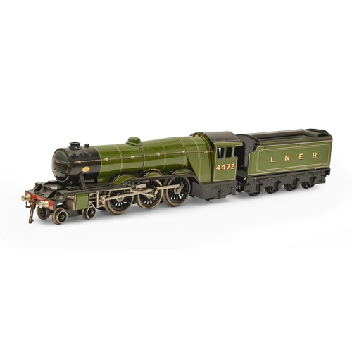 553 - A Bassett Lowke Ltd 'O' gauge model of the LNER “Flying Scotsman” locomotive and tender, electric mo... 