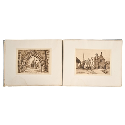 601 - Burrow (E J) - The Repton Portfolio [of] Nine Etchings, unsigned edition, oblong folio of loose plat... 