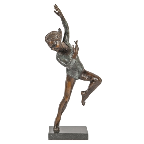 604 - A bronze sculpture of a ballerina, cast from the model by Pam Taylor, signed and dated 1999, numbere... 