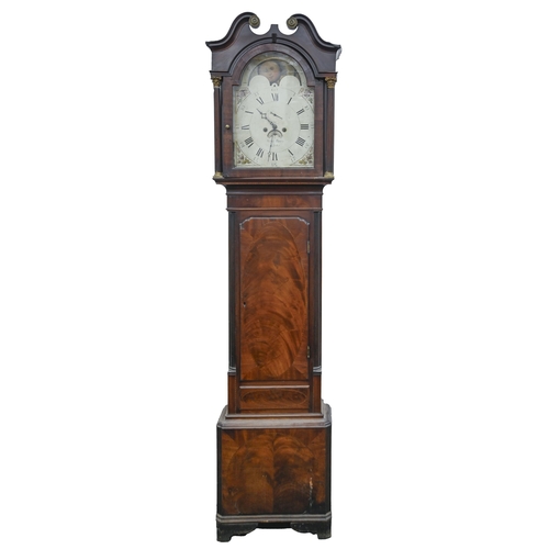 713 - A George III mahogany eight-day longcase clock, Benjamin Peers, Chester, the 13 ¾ inch painted dial ... 