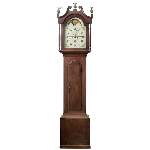 724 - A Channel Islands George IV mahogany eight-day longcase clock, Edward Carrel, St Aubin's Jersey, the... 