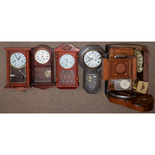 797 - Miscellaneous wall clockcases, Victorian and later, etc