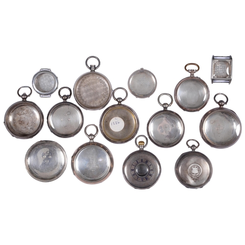 817 - Miscellaneous silver watch cases, approx 16oz