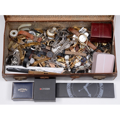 866 - Miscellaneous vintage wrist and pocket watches, including Rotary, Sekonda, Citizen and others... 