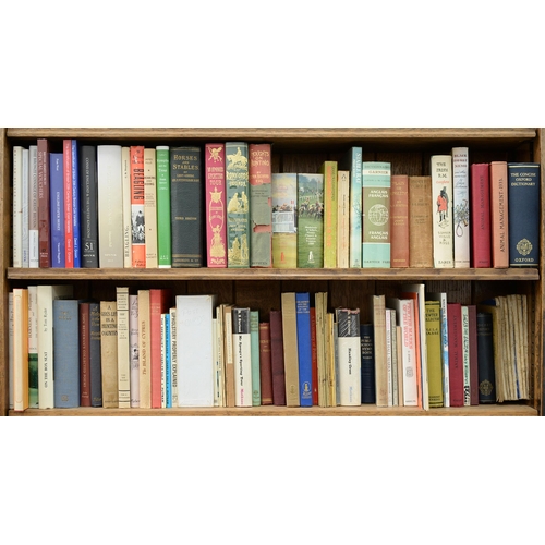 890 - Books. Six shelves of general stock, early 20th c and later, including hunting, riding, and other co... 