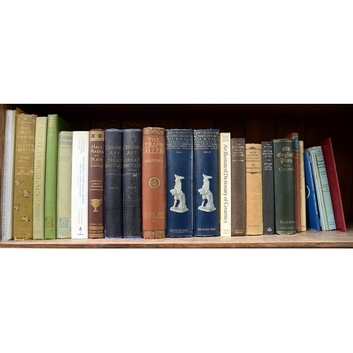 901 - Books. Antique English ceramic and silver reference, 20th c, comprising Jewitt (Llewellynn, FSA), Th... 