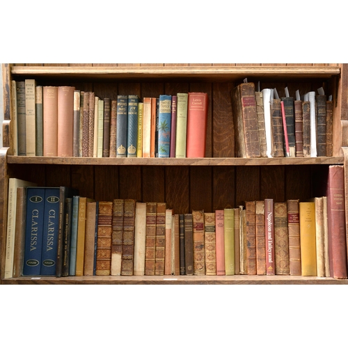 906 - Antiquarian and Later Books. One and a half shelves, early 19th c and later, including leather and p... 