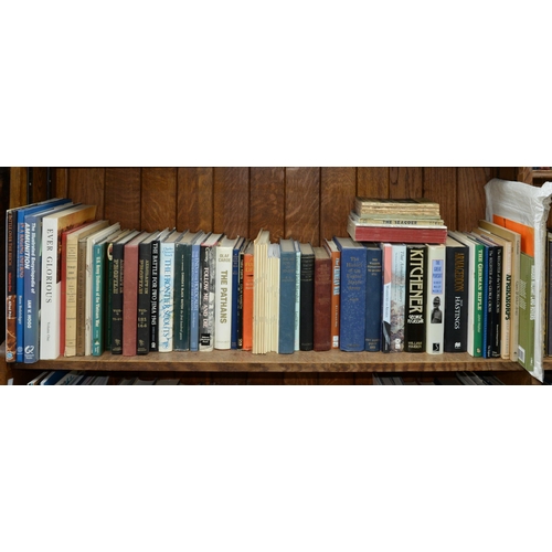 907 - Books. One shelf of military history, early 20th c  and later, various historic and modern conf... 