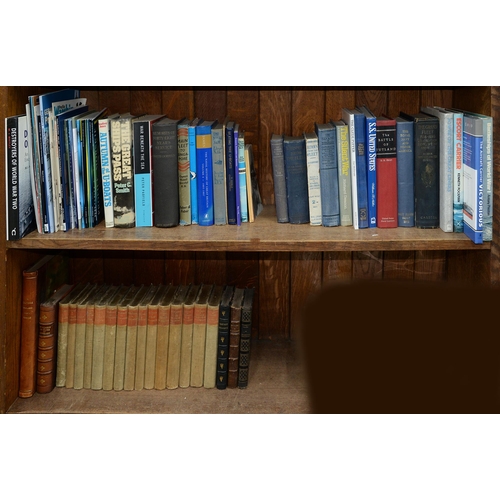 908 - Books. One shelf of naval history, 20th c, various historic and modern conflicts and battles, some s... 