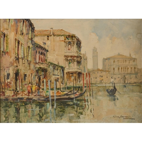 987 - Lino Munzzin, second-half 20th century - The Grand Canal, Venice, signed, oil on canvas, 30.5 x 41cm... 